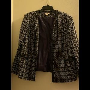 Purple and Black Plaid Jacket Size 18W